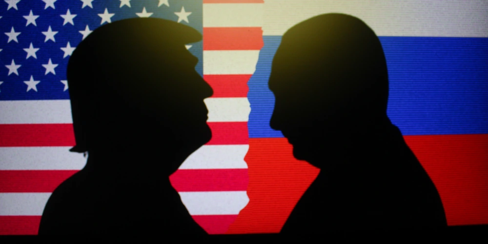 Silueta prezidenta Donalda Trumpa a prezidenta Vladimira Putina