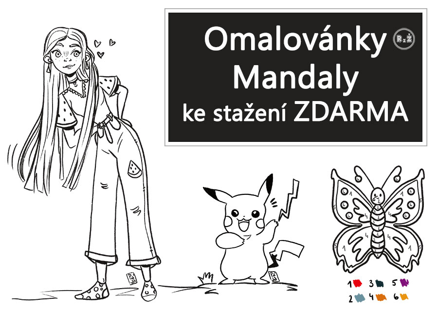 Omalovánky a mandaly zdarma pro každého od radyzezivota.cz, Ke stažení, autor obrázků: Pája