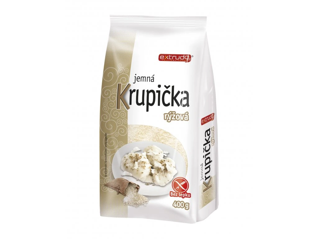 Bezlepková jemná krupice (krupička) na krupičnou kaši - nejlepší krupice na trhu značky Extrudo